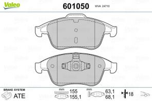Valeo 601050 - Brzdové platničky -