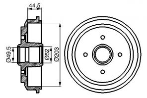 Bosch 0 986 477 149 - Brzdový bubon -