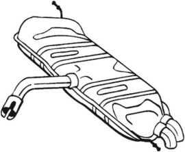 Bosal 233-725 - Zadný tlmič -