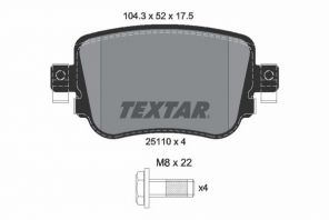Textar 2511003 - Brzdové platničky -