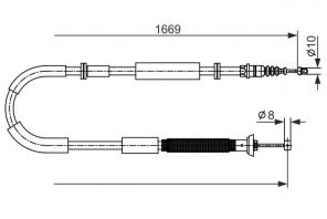 Bosch 1 987 482 588 - Brzdové lano -