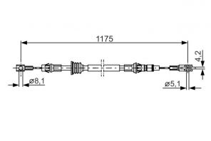 Bosch 1 987 482 012 - Brzdové lano -