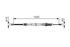 Bosch 1 987 482 013 - Brzdové lano -
