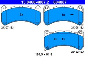 ATE 13.0460-4887.2 - Brzdové platničky -