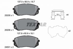 Textar 2520504 - Brzdové platničky -