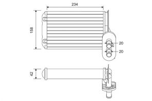 Valeo 812030 - Výmenník tepla vnútorného kúrenia -