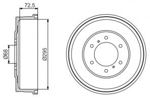 Bosch 0 986 477 215 - Brzdový bubon -