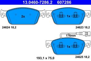 ATE 13.0460-7286.2 - Brzdové platničky -