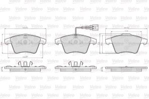 Valeo 872746 - Brzdové platničky -