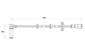 Bosch 0 265 004 011 - Snímač počet otáčok kol -