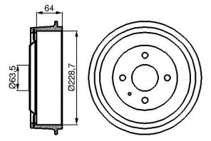 Bosch 0 986 477 012 - Brzdový bubon -