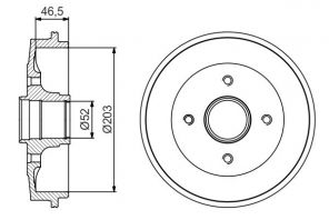 Bosch 0 986 477 184 - Brzdový bubon -