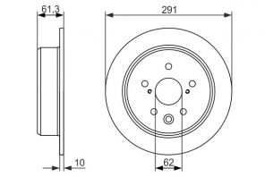 Bosch 0 986 479 657 - Brzdový kotúč -