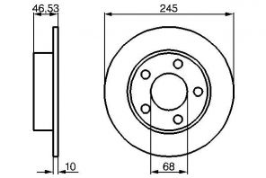 Bosch 0 986 478 315 - Brzdový kotúč -