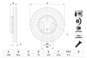 Bosch 0 986 479 E18 - Brzdový kotúč -