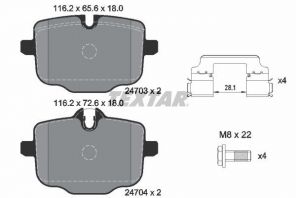 Textar 2470381 - Brzdové platničky -