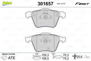 Valeo 301657 - Brzdové platničky -