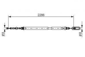 Bosch 1 987 477 569 - Brzdové lano -