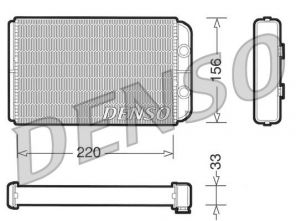 Denso DRR09090 - Výmenník tepla vnútorného kúrenia