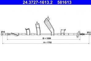 ATE 24.3727-1613.2 - Brzdové lano -