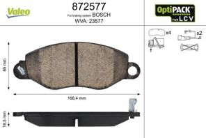 Valeo 872577 - Brzdové platničky -