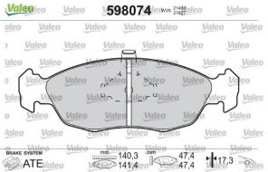 Valeo 598074 - Brzdové platničky -