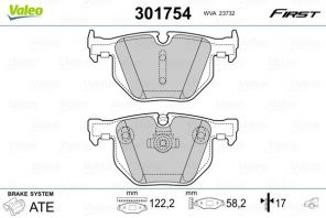 Valeo 301754 - Brzdové platničky -