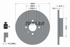 Textar 92041503 - Brzdový kotúč -