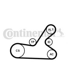 Contitech 6PK1145K4 - Sada klinového rebrovaného remeňa -