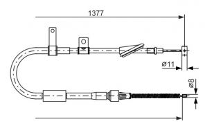 Bosch 1 987 477 605 - Brzdové lano -
