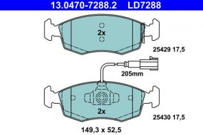 ATE 13.0470-7288.2 - Brzdové platničky -