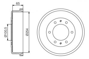 Bosch 0 986 477 163 - Brzdový bubon -