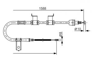 Bosch 1 987 482 358 - Brzdové lano -