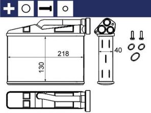 Mahle AH 240 000S - Výmenník tepla vnútorného kúrenia