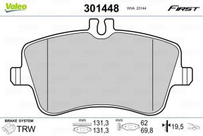 Valeo 301448 - Brzdové platničky -