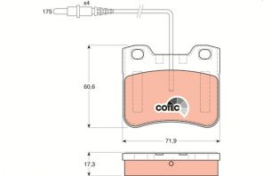 TRW GDB1031 - Brzdové platničky -