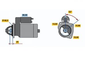 Bosch 0 986 017 510 - Štartér