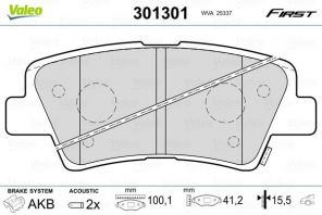 Valeo 301301 - Brzdové platničky -