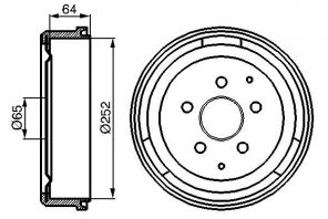 Bosch 0 986 477 033 - Brzdový bubon -