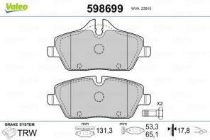 Valeo 598699 - Brzdové platničky -