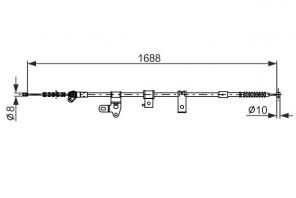 Bosch 1 987 482 306 - Brzdové lano -