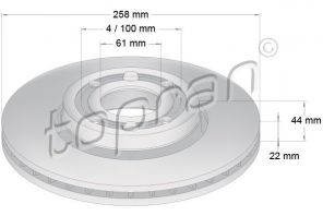 Topran 701 203 - Brzdový kotúč -