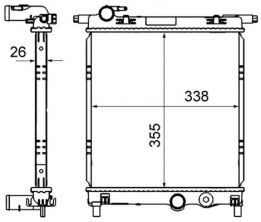 Mahle CR 831 000S - Chladič vody -