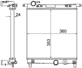 Mahle CR 831 001S - Chladič vody -