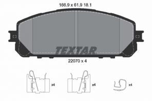 Textar 2207001 - Brzdové platničky -