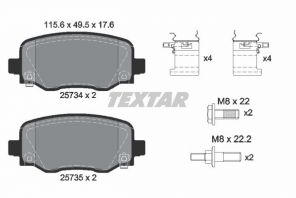 Textar 2573401 - Brzdové platničky -