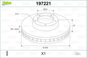 Valeo 197221 - Brzdový kotúč -