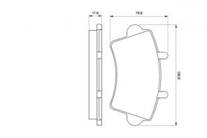 Bosch 0 986 424 614 - Brzdové platničky -
