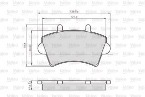 Valeo 872613 - Brzdové platničky -