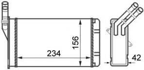 Mahle AH 43 000S - Výmenník tepla vnútorného kúrenia